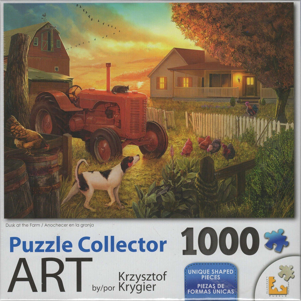 Puzzle Collector Art 1000 Piece Puzzle - Dusk at the Farm