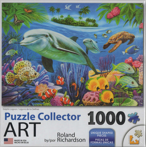 Puzzle Collector Art 1000 Piece Puzzle - Dolphin Lagoon