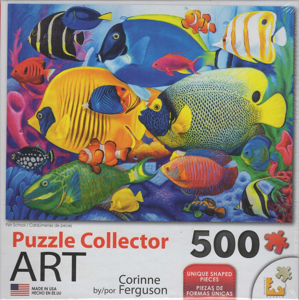 Puzzle Collector Art 500 Piece Puzzle - Fish School