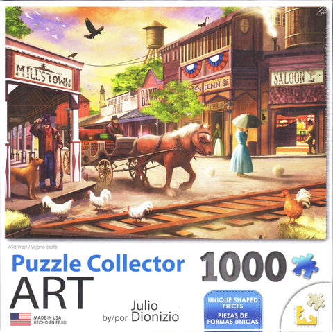 Puzzle Collector Art 1000 Piece Puzzle - Wild West