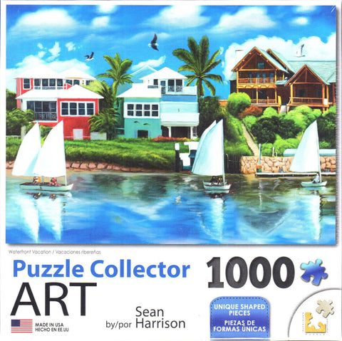 Puzzle Collector Art 1000 Piece Puzzle - Waterfront Vacation