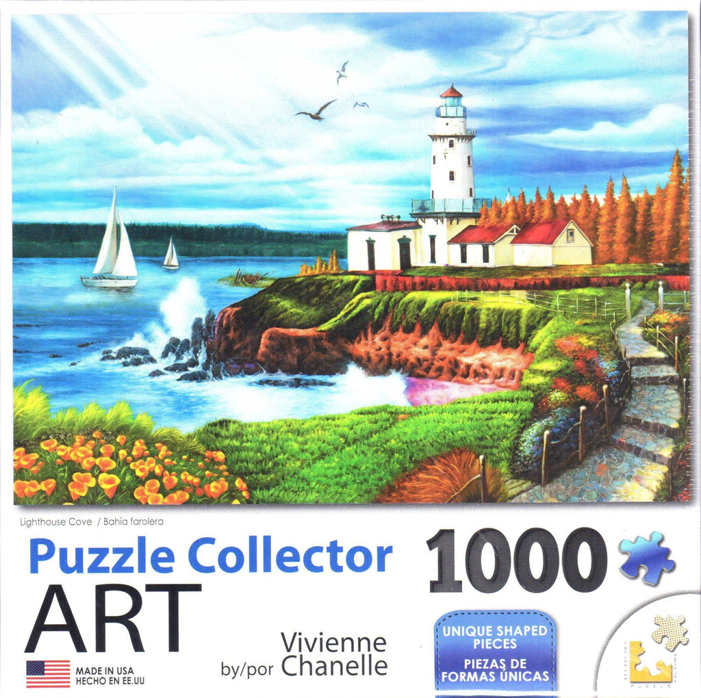 Puzzle Collector Art 1000 Piece Puzzle - Lighthouse Cove