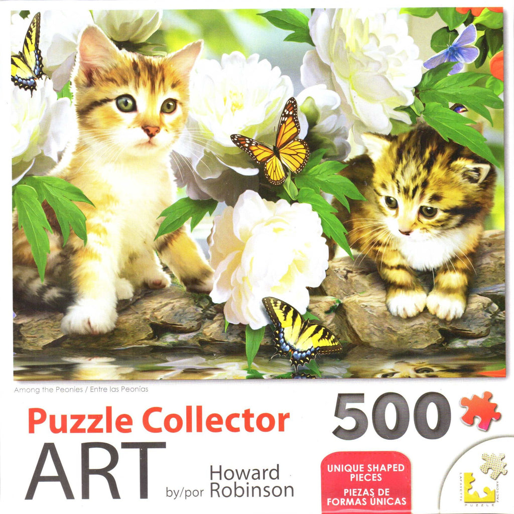 Puzzle Collector Art 500 Piece Puzzle - Among the Peonies