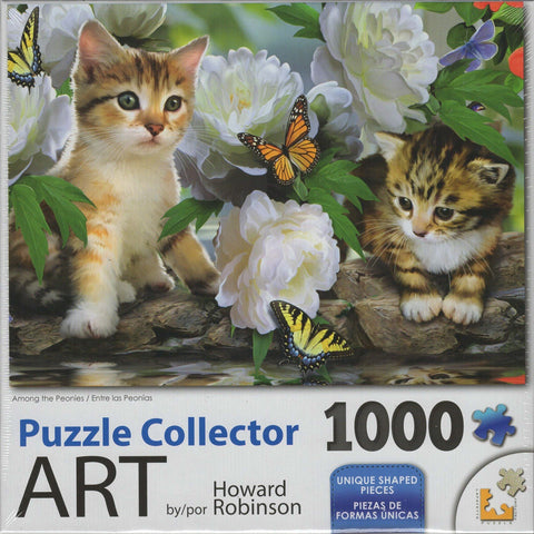 Puzzle Collector Art 1000 Piece Puzzle - Among the Peonies