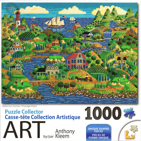 Puzzle Collector Art 1000 Piece Puzzle - Greens by the Sea