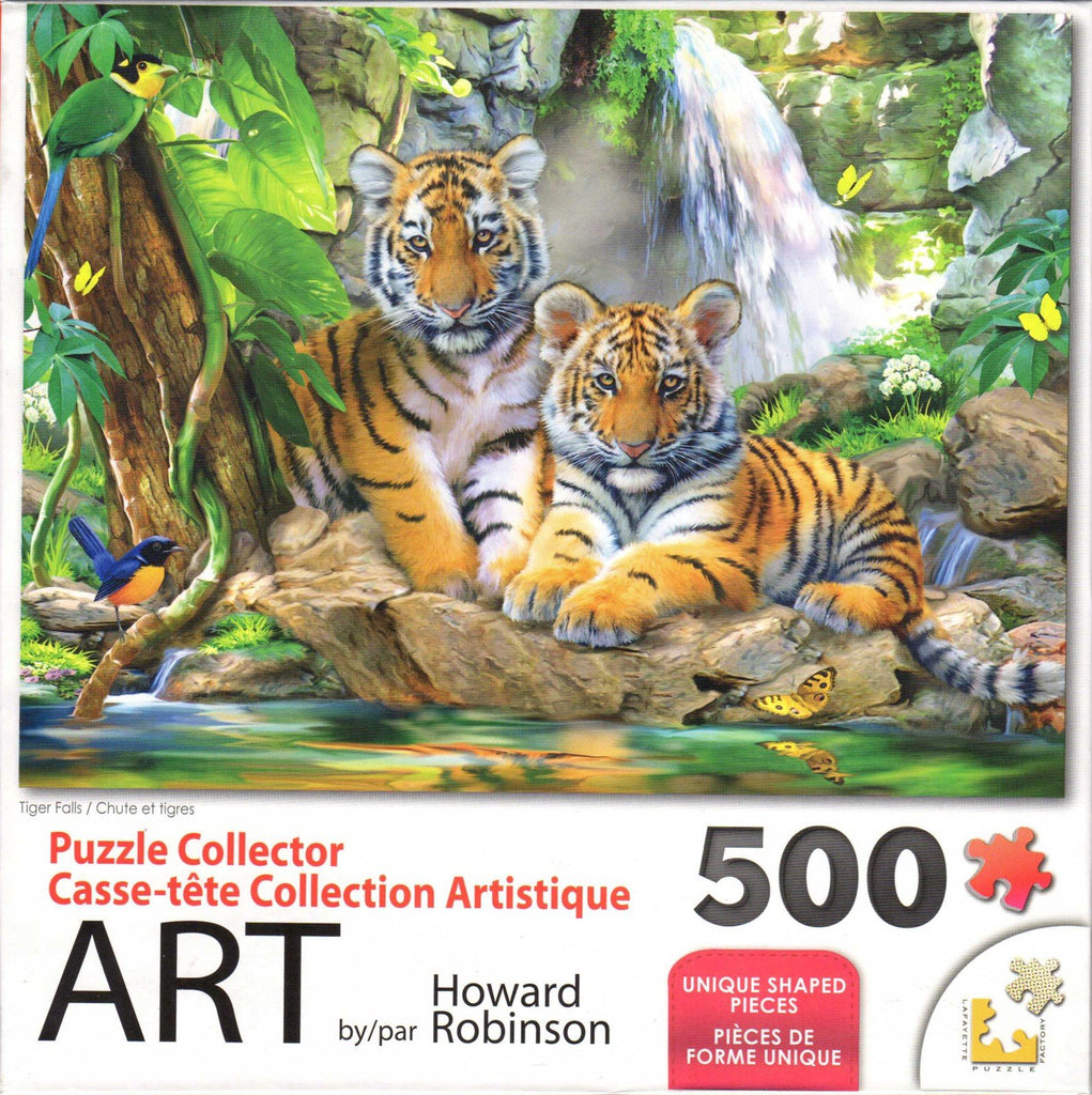 Puzzle Collector Art 500 Piece Puzzle - Tiger Falls