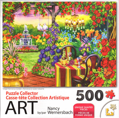Puzzle Collector Art 500 Piece Puzzle - Twilight Romance Garden