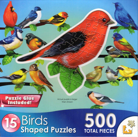 Birds 15 Shaped Puzzles 500 Pieces