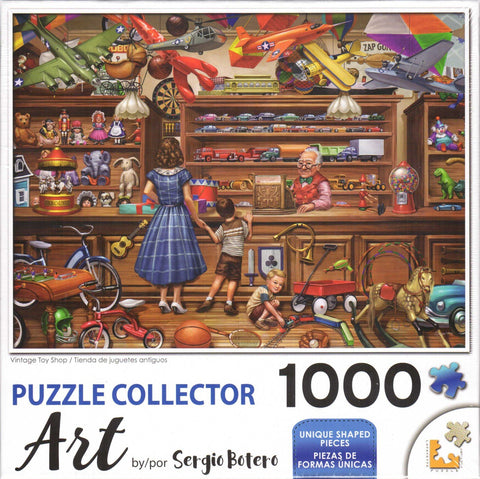 Puzzle Collector Art 1000 Piece Puzzle - Vintage Toy Shop