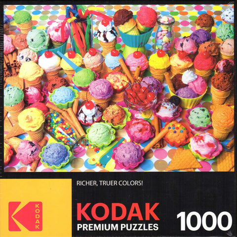 Kodak - Variety of Colorful Ice Cream 1000 Piece Puzzle