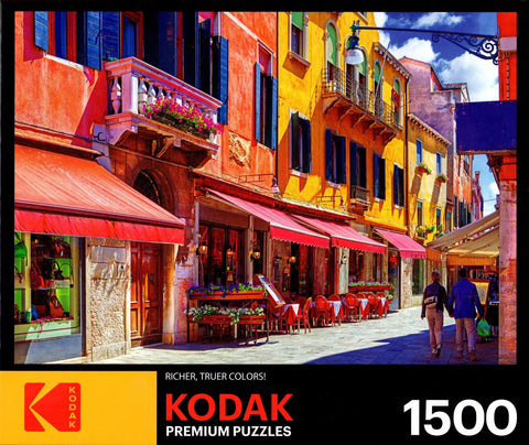 Kodak - Quaint Café on a Sunny Side Street Venice Italy 1500 Piece Puzzle