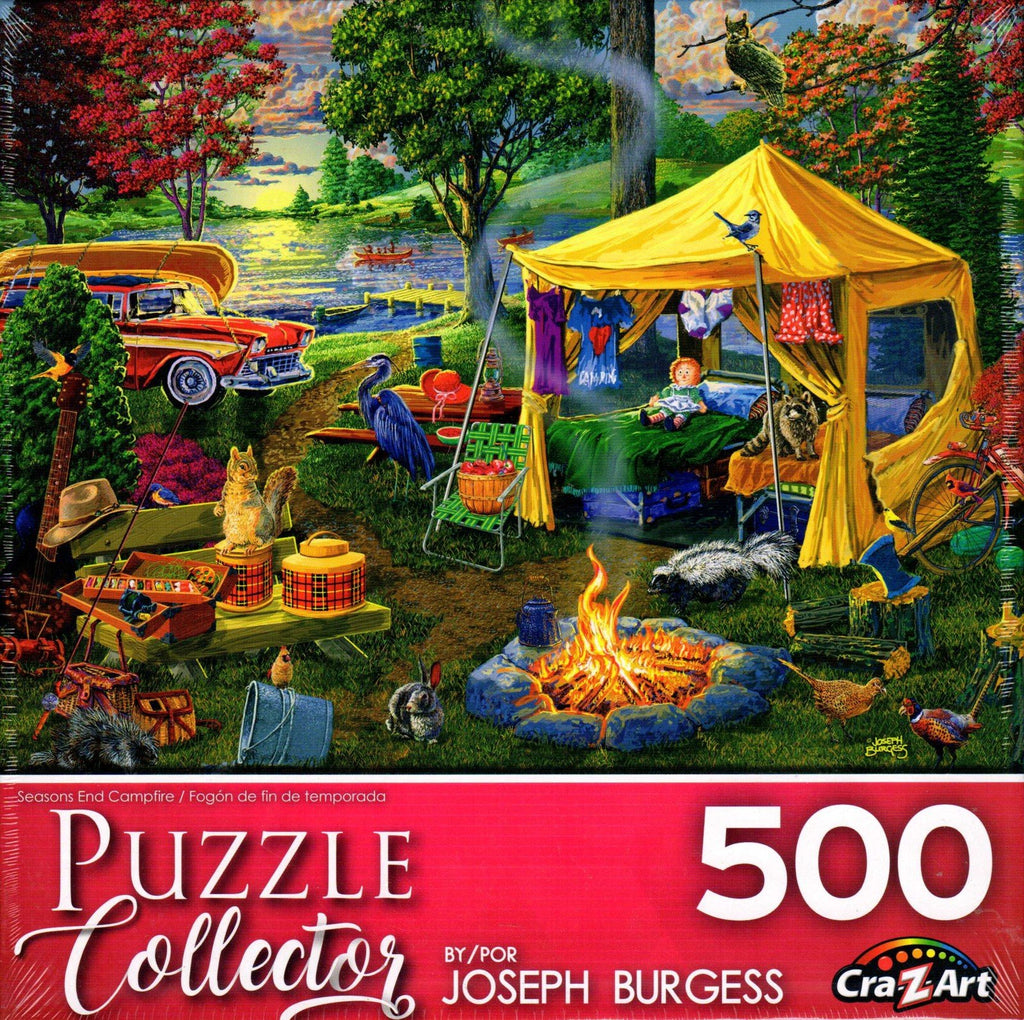 Puzzle Collector 500 Piece Puzzle - Seasons End Campfire