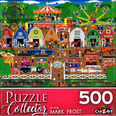 Puzzle Collector 500 Piece Puzzle - Farm County Fair