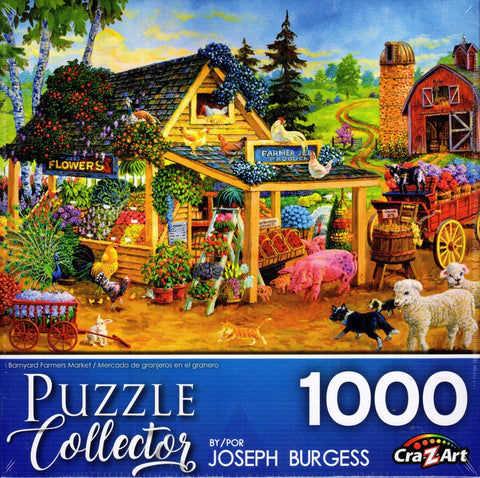 Puzzle Collector 1000 Piece Puzzle - Barnyard Farmers Market