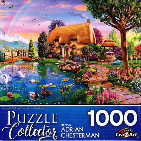 Puzzle Collector 1000 Piece Puzzle - Lakeside Cottage
