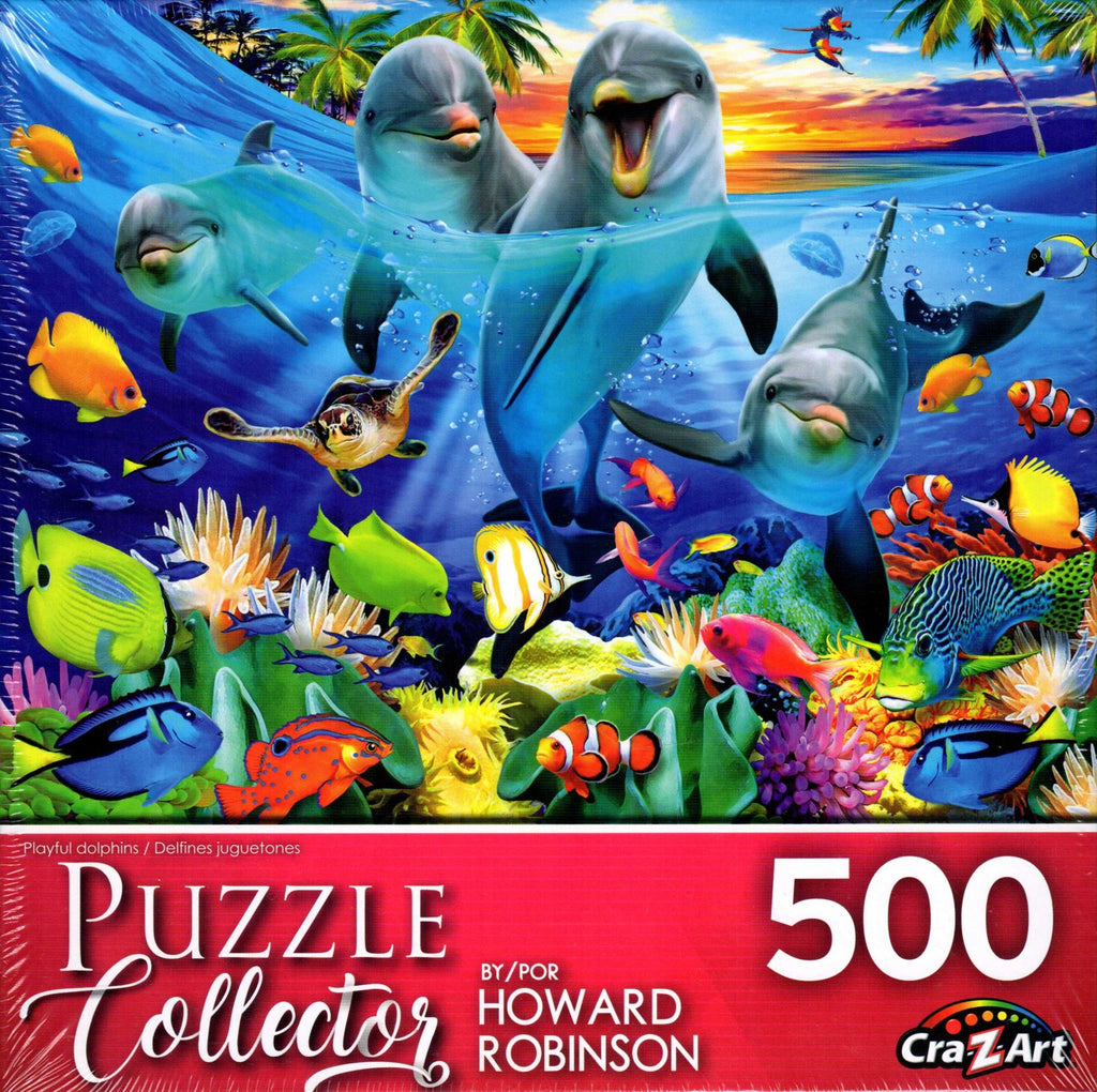 Puzzle Collector 500 Piece Puzzle - Playful Dolphins