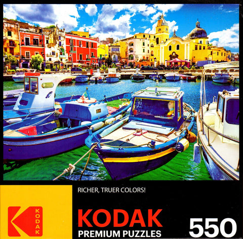 Kodak - Colorful Procida Island and Boats Italy 550 Piece Puzzle