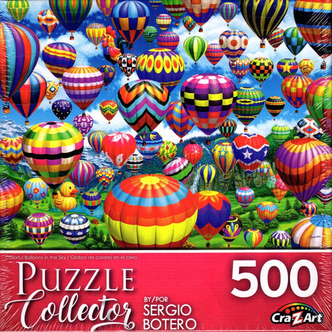 Puzzle Collector 500 Piece Puzzle - Colorful Balloons in the Sky