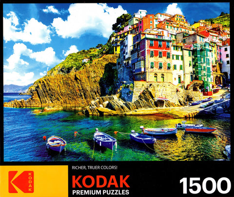 Kodak - Cinque Terre Riomaggiore Village Italy 1500 Piece Puzzle