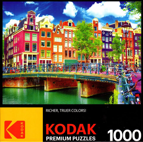 Kodak - Colorful Waterfront Buildings Amsterdam 1000 Piece Puzzle