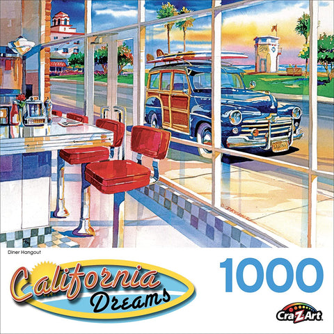 California Dreams-Diner Hangout 1000 Piece Puzzle