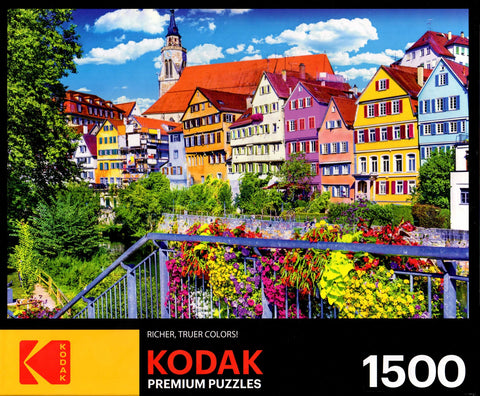 Kodak - Floral Colorful Town Tubingen Germany 1500 Piece Puzzle