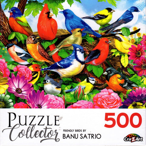 Puzzle Collector 500 Piece Puzzle - Friendly Birds by Banu Satrio