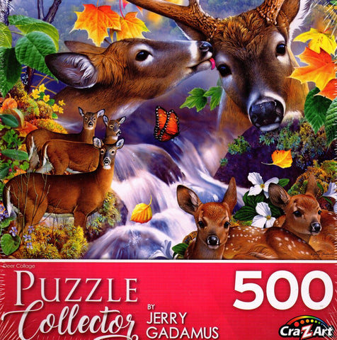 Puzzle Collector 500 Piece Puzzle - Deer Collage