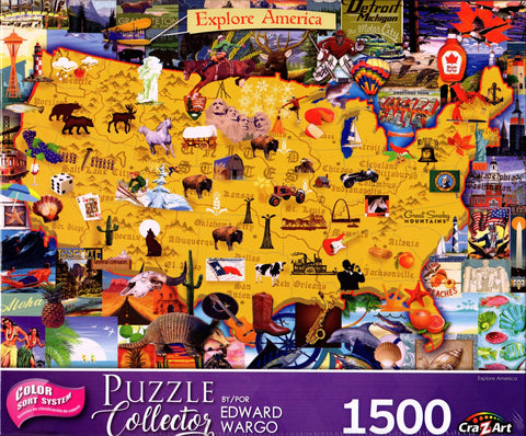 Puzzle Collector 1500 Piece Puzzle - Explore America