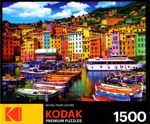 Kodak - Old Town Harbor of Camogli Genoa Italy 1500 Piece Puzzle