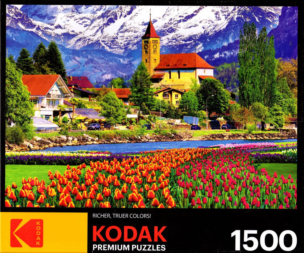 Kodak - Brienz Town and Flowers, Switzerland 1500 Piece Puzzle