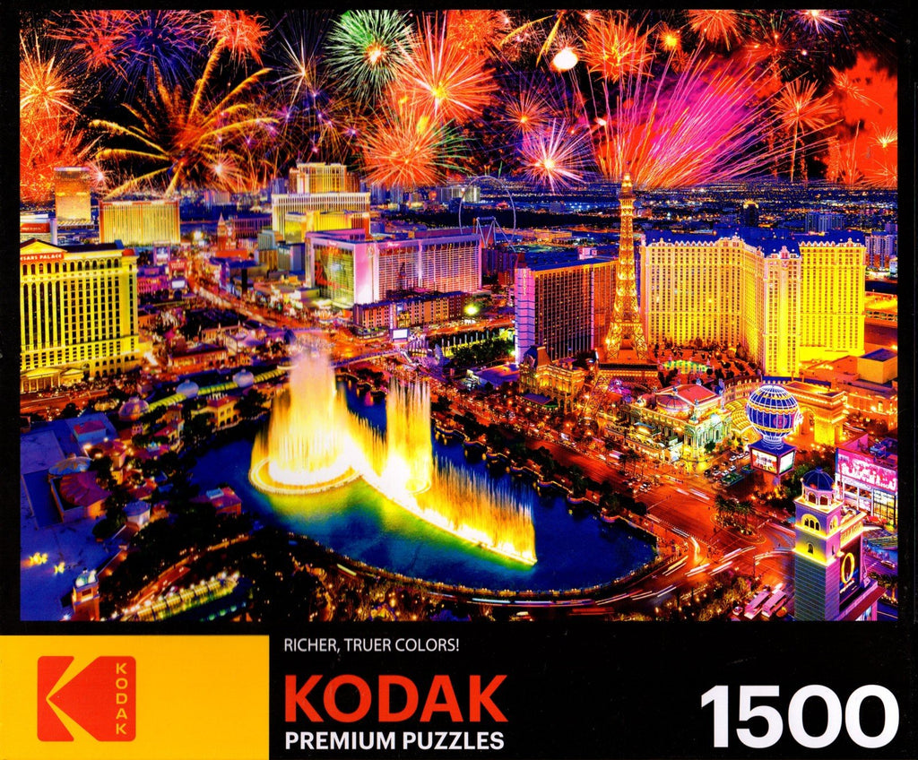 Kodak - Fireworks Over Las Vegas Strip 1500 Piece Puzzle