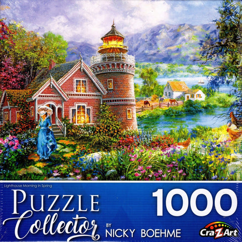 Puzzle Collector 1000 Piece Puzzle - Lighthouse Morning in Spring