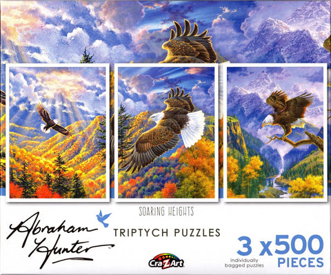 Soaring Heights Triptych by Abraham Hunter 3x500 Piece Puzzle