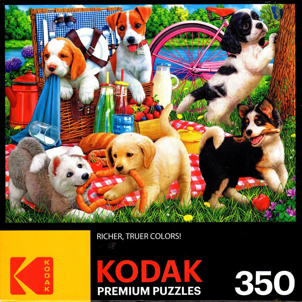 Kodak - Puppies on a Picnic by Image World 350 Piece Puzzle