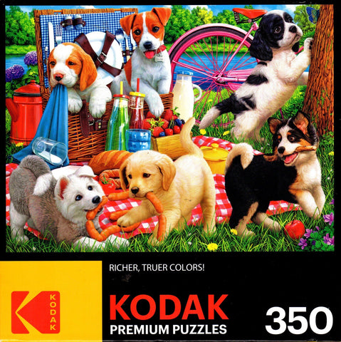 Kodak - Puppies on a Picnic by Image World 350 Piece Puzzle