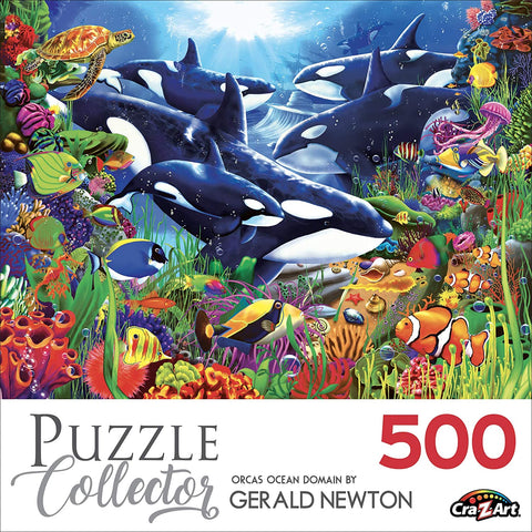 Orcas Ocean Domain by Gerald Newton 500 Piece Puzzle