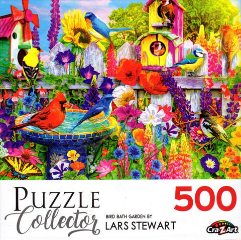 Bird Bath Garden 500 Piece Puzzle