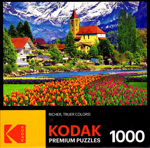 Kodak - Brienz Town and Flowers Switzerland 1000 Piece Puzzle