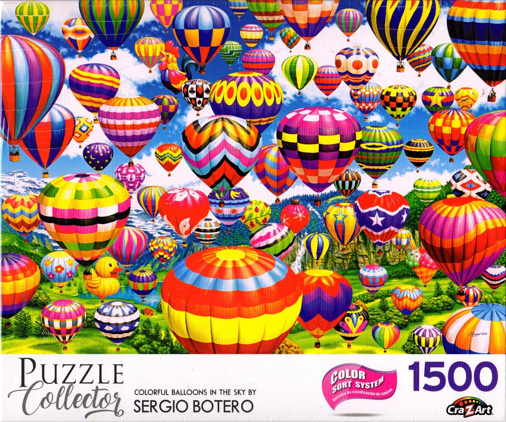 Puzzle Collector 1500 Piece Puzzle - Colorful Balloons in the Sky by Sergio Botero