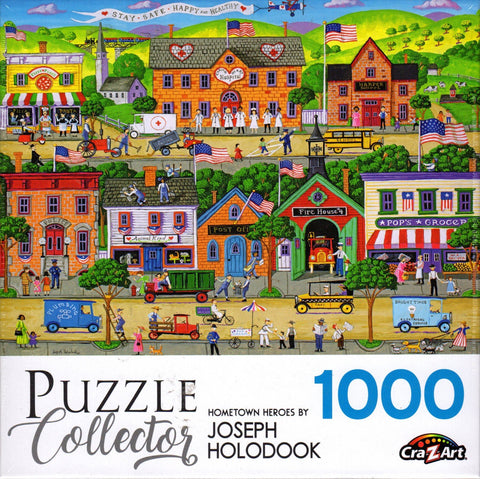 Puzzle Collector 1000 Piece Puzzle - Hometown Heroes by Joseph Holodook