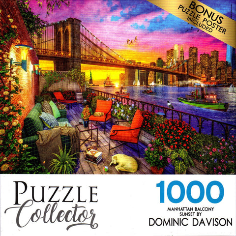 Puzzle Collector 1000 Piece Puzzle - Manhattan Balcony Sunset by Dominic Davison