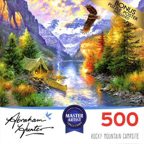 Rocky Mountain Campsite 500 Piece Puzzle by Abraham Hunter