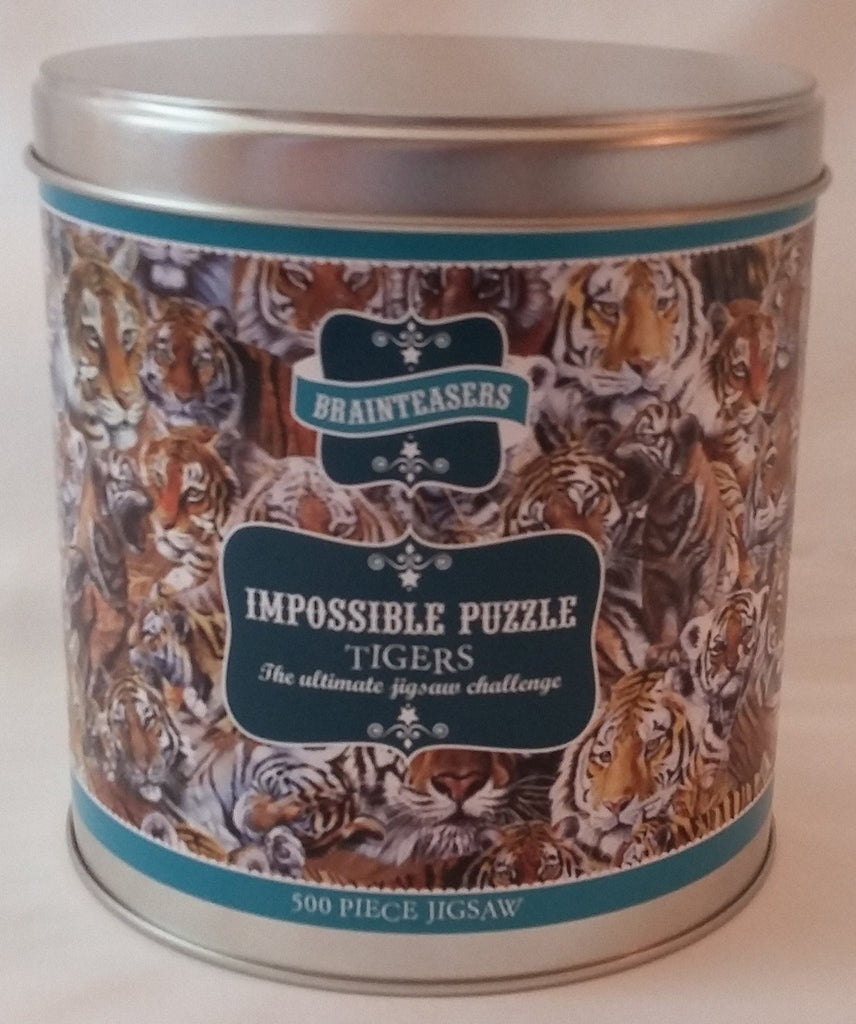 Impossible Puzzle - Tigers 500 Piece Puzzle in Gift-Giving Tin