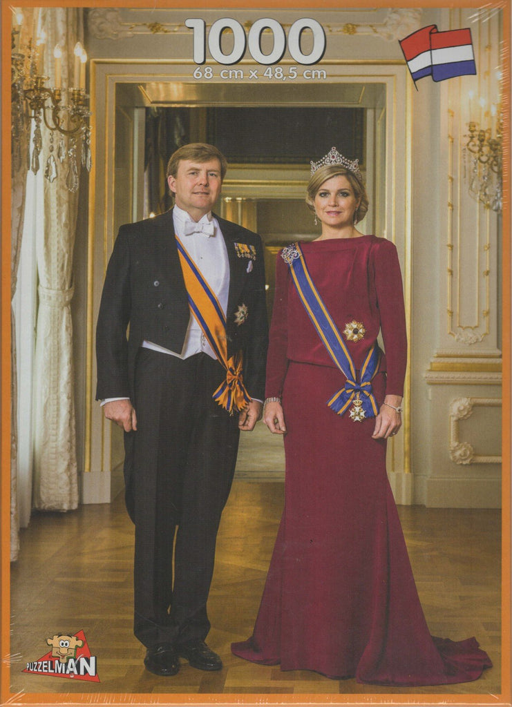 Puzzleman 1000 Piece Puzzle - Willem-Alexander and Maxima of the Netherlands: Red Dress