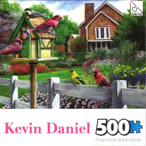 Spring Flowers and Feathers 500 Piece Puzzle