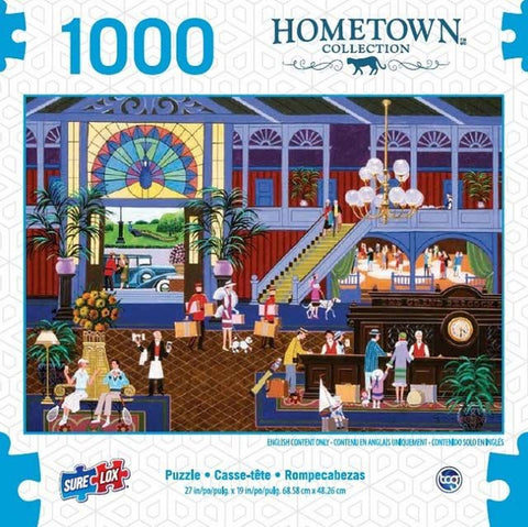 Checking in at the Grand Peacock 1000 Piece Puzzle