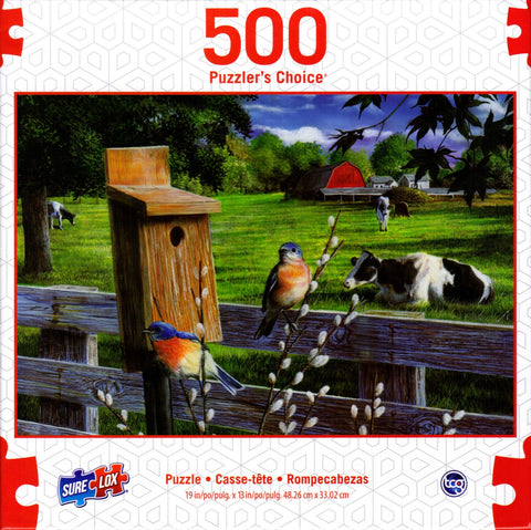 Blue Bird and Cow Bell 500 Piece Puzzle