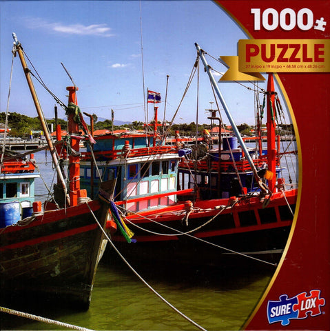 Seaside Fishing Boats 1000 Piece Puzzle