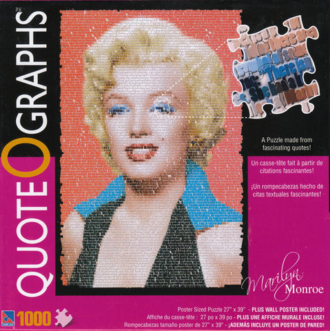 Marilyn Monroe Quotes 1000 Piece Puzzle